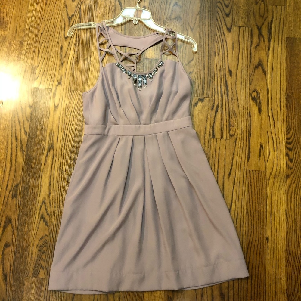 BCBG generation mauve beaded dress